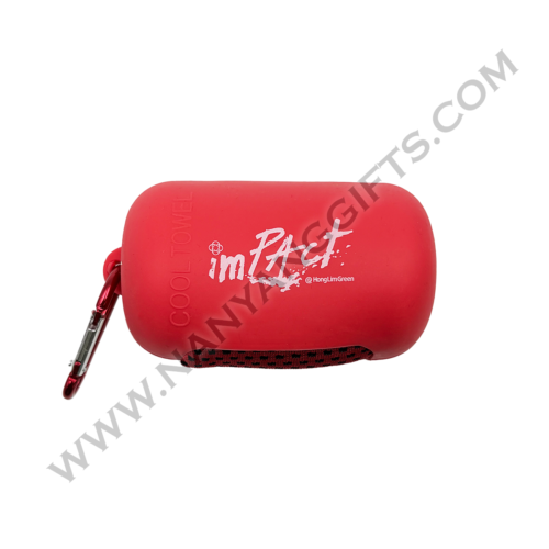 cooling towel with plastic_people's association_nanyanggifts