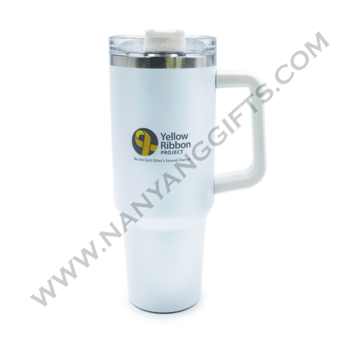 40oz Portable Car Cup_blk_yellow ribbon project_corporate gifts_nanyanggifts