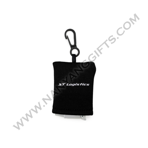 Microfiber screen cleaning cloth with keychain pouch_ST Logistics_corporate gifts_nanyanggifts