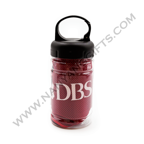 cooling towel with bottle_DBS_corporate gifts_nanyanggifts